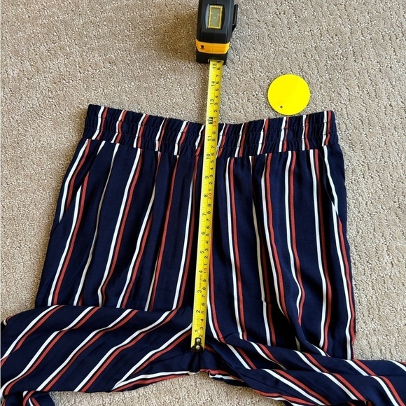 Forever 21 Pants Navy/Orange/White Stripe Women's Size Small - Picture 8 of 9